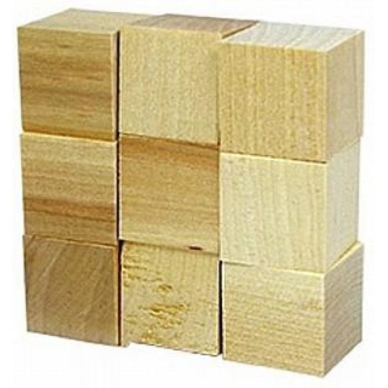 مكعبات خشب 2.5 سم بكيت 9 قطع