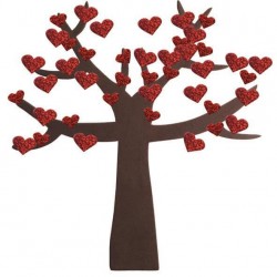 سول لاصق شكل شجرة مع قلوب بكيت 240 قطعة