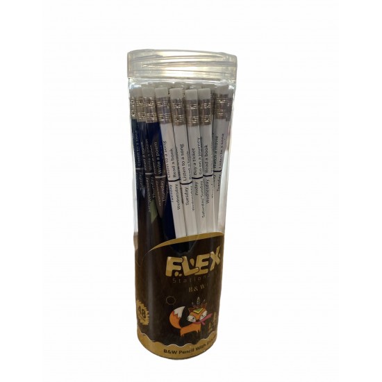 قلم رصاص خشب ملون مع محاية 1/48 علبة بلاستيك FLEX