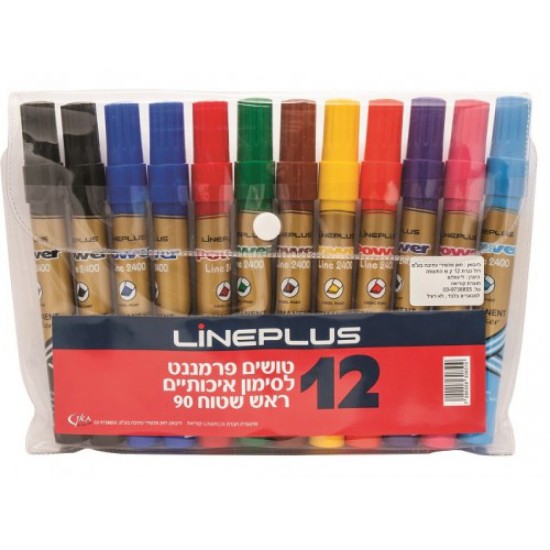 قلم فلوماستر 90+70 طقم 12 لون Lineplus 2400