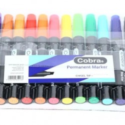 قلم فلوماستر ثابت طقم12 لون  COBRA