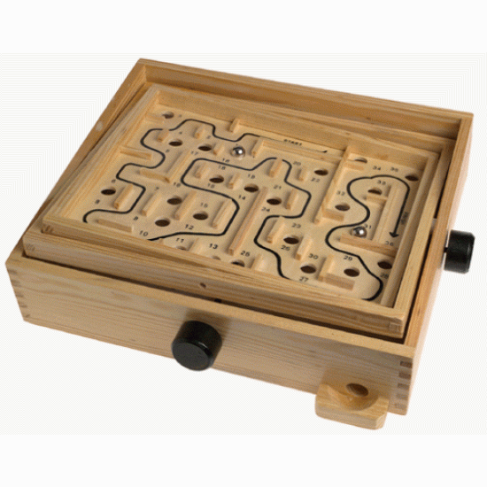 لعبة المتاهة خشب حجم صغير wooden labyrinth puzzle
