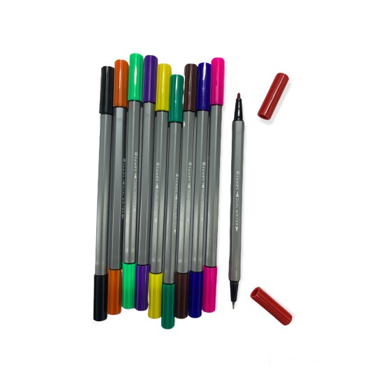 قلم حبر سائل 10 لون جهتين LUXAR F/M