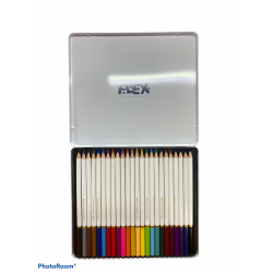 الوان خشب 24 لون علبة حديد FLEX MAX BOX 3290