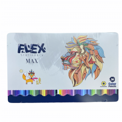 الوان خشب 36 لون علبة حديد FLEX MAX BOX 3139