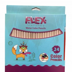الوان خشب مائية مع فرشاة 24 لون FLEX 