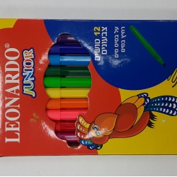 قلم فلوماستر 12 لون رفيع LEONARDO