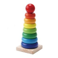 Toddler-Tumbler-Rainbow-Tower-Baby-Wooden-Large-Rainbow-Tower-Colorful-Rings-Children-Stacking-Rings-Baby-Stacked