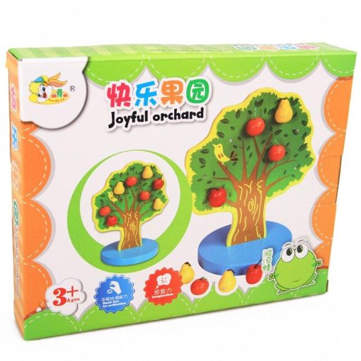 Wooden-toys-assemble-magnetic-fruit-tree-Joyful-orchard-wood-Educational-16PCS-Fruit-Set-Kids-DIY