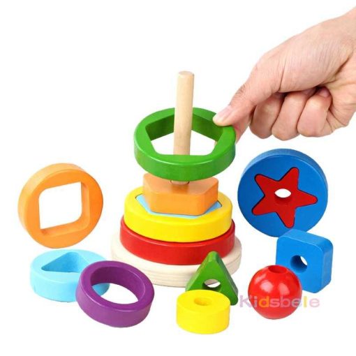 Baby-Wooden-Toys-Stacking-Ring-Tower-Educational-Stapelring-Blocks-Learning-Toys-Colorful-Multiple-Shapes-Toys-Rainbow